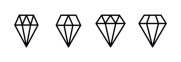 Diamond icon vector illustration. diamond gems sign and symbol