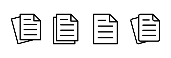 Document icon vector illustration. Paper sign and symbol. File Icon