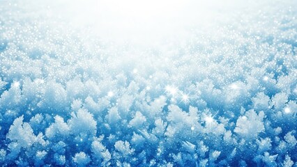 Sparkling frost crystals create a beautiful winter wonderland scene