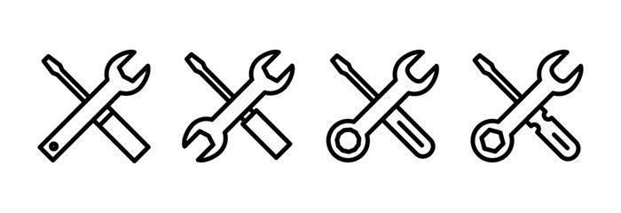 Repair tools icon vector illustration. tool sign and symbol. setting icon. Wrench and screwdriver. Service