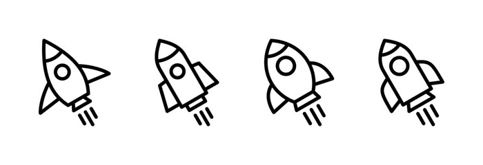 Rocket icon vector illustration. Startup sign and symbol. rocket launcher icon