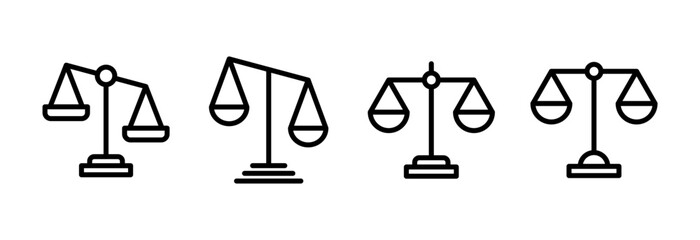 Scales icon vector illustration. Law scale icon. Justice sign and symbol