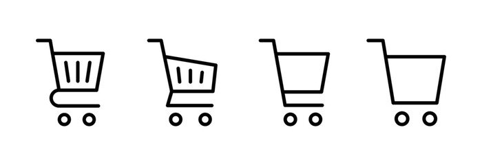 Shopping icon vector illustration. Shopping cart sign and symbol. Trolley icon