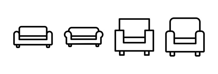 Sofa icon vector illustration. sofa sign and symbol. furniture icon