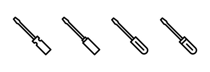 Screwdriver icon vector illustration. tools sign and symbol