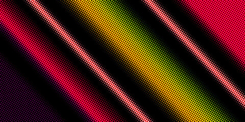 Abstract colorful background with halftone gradient. Dotted effect graphic element. 