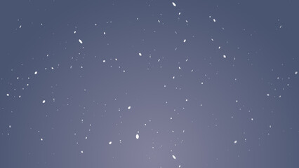 Winter freeze motion of white snow coming down, isolated on black background. Blurred snowfall texture overlay.