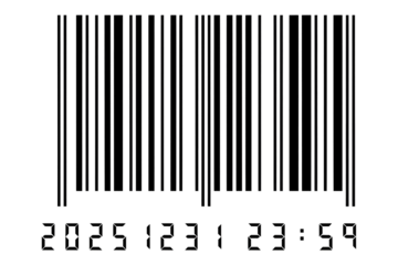 A minimal transparent barcode background with clean digital number typography, ideal for modern design, tech-themed visuals, product concepts, and futuristic branding projects.