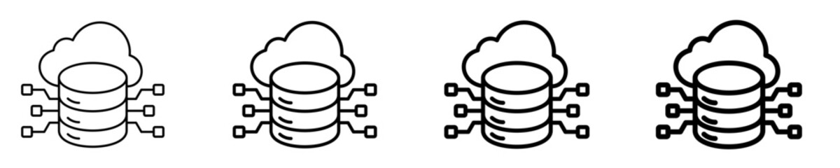 Big Data Icon Set Multiple Style Collection