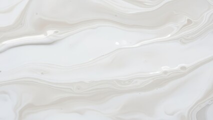 Obraz premium Liquid white and beige paint swirl abstract background with wave pattern. Art fluid texture for creative design.