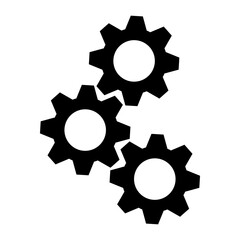 Interlocking Gears Icon for Settings and Mechanics