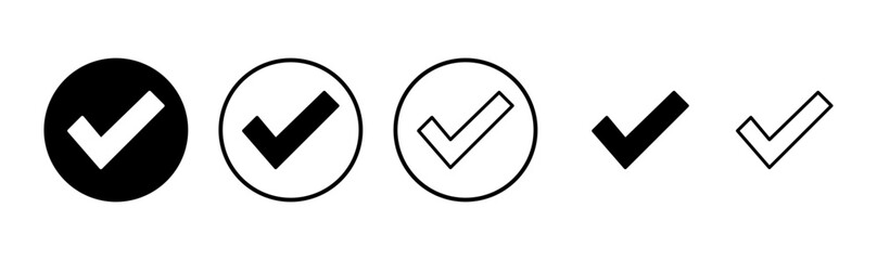 Check mark icon logo design. Tick mark sign and symbol © LUNARA