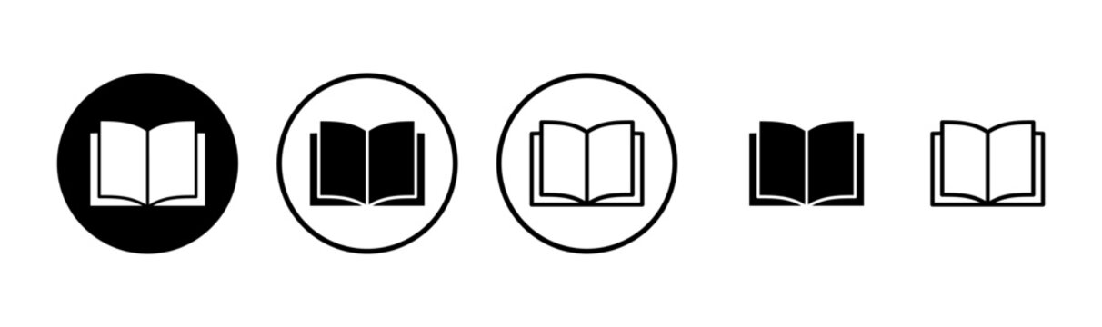 Book icon logo design. open book sign and symbol. ebook icon