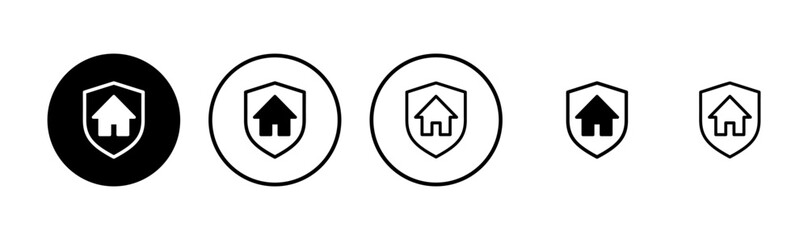 house insurance icon logo design. house protection sign and symbol