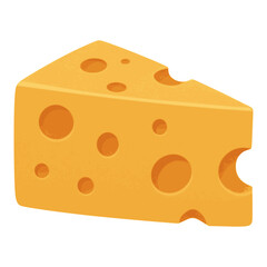 cartoon Cheese food snack nature healthy flat color vector illustration template design