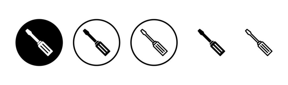 Screwdriver icon logo design. tools sign and symbol