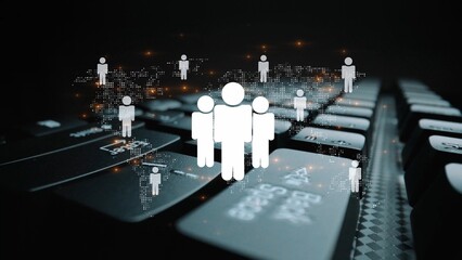 Global human network and workforce distribution highlight human, network, and global presence through digital connection and team coordination Marrow