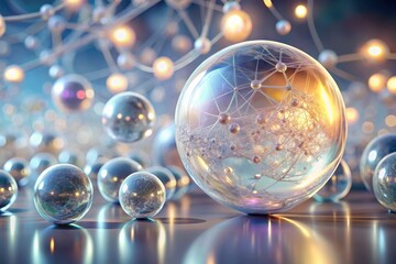 Illuminated Spheres Interconnected Within a Complex Network of Light and Connections