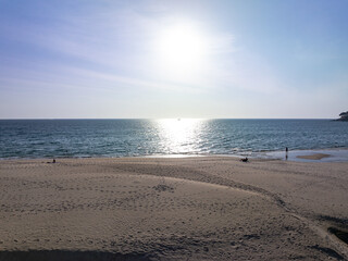 Aerial View sea waves surface nature background
