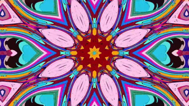 Cosmic Kaleidoscope Mandala Animation, Electronic Music Visual