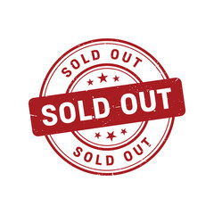 Sold Out Stamp. Sold Out Grunge Vector Sign