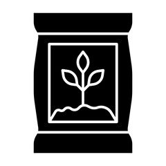 Natural fertilizer solid icon illustration