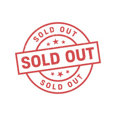 Sold Out Stamp. Sold Out Grunge Vector Sign