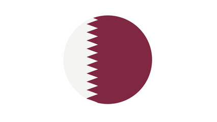 The National Flag of Qatar Displayed Against a Stark Black Background With Maroon and White Geometric Serrated Design Representing National Pride and Identity