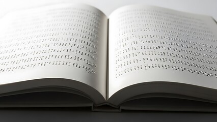 Obraz premium Open book with braille text, a symbol of literacy and accessibility