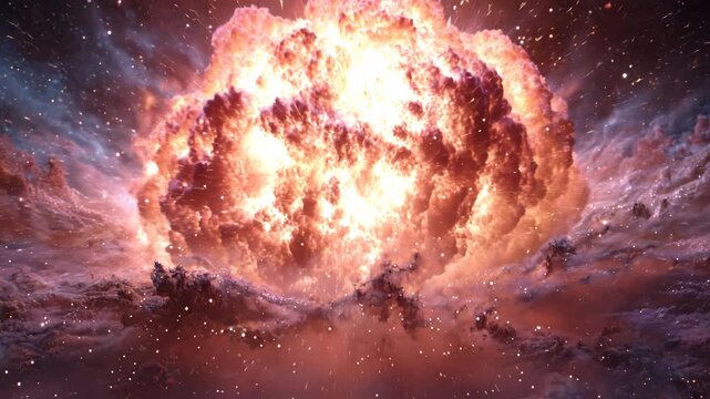 Massive cosmic explosion nebula star formation supernova event space art