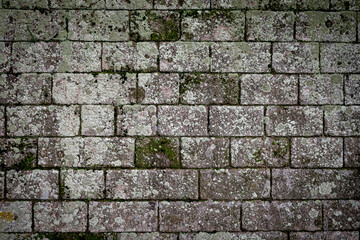 Medieval stone block wall background