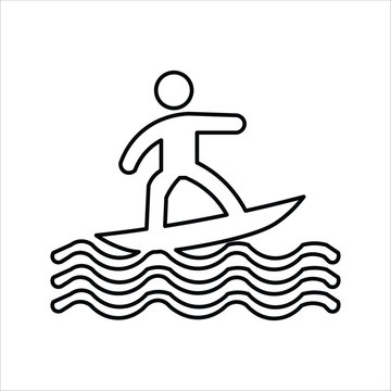 surving icons. simple line vector