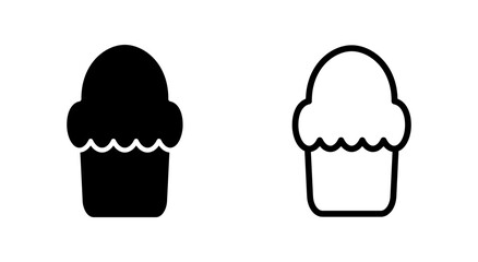 Cup cake icon symbol for apps and websites. Cup cake sign and symbol