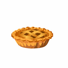 Australian Meat Pie in Flat Illustration for Food Culture Theme