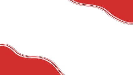Modern Abstract Background with Flowing Red and White Curved Wave Lines, copy space area.