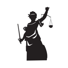 Lady Justice with Sword Scales