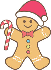 a smiling gingerbread man