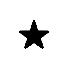 Obraz premium Simple solid five point star icon perfect for rating systems marking favorites or celebrating achievements beautifully designed