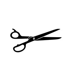 Professional sharp black scissors icon ready for cutting tasks in design or crafting projects