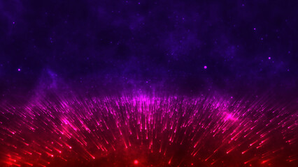 Abstract Purple and Red Cosmic Particle
