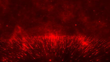 Intense Red Energy Particles Shooting Upward Abstract Background