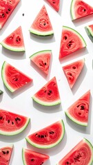 Watermelon slices, bright, fruity scene