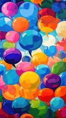 Colorful dialogue bubbles pattern