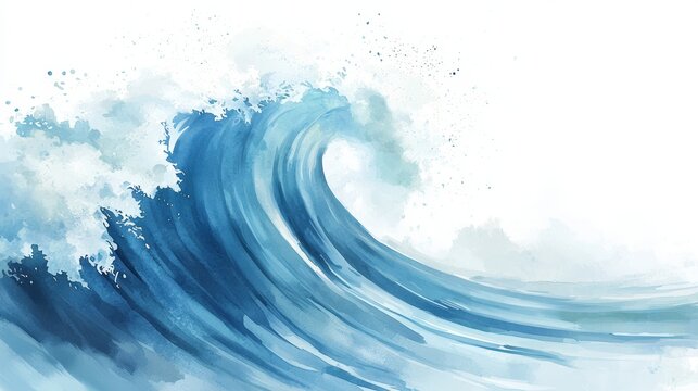 Vibrant and artistic representation of sea waves, perfect for marine-themed projects.
