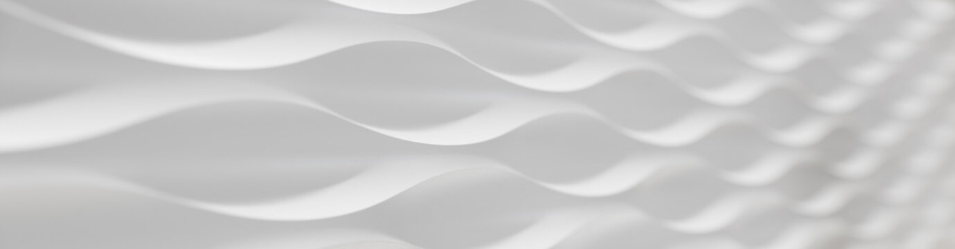 white background with wavy geometric pattern