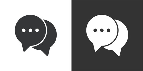 Obraz premium Chat icon. Solid glyph series icon