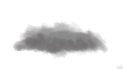 Gray smoke cloud isolated on black background, abstract fog and mist effect with copy space for overlay, design, and visual effects.