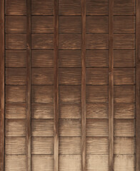 traditional Japanese wood-paneled wall