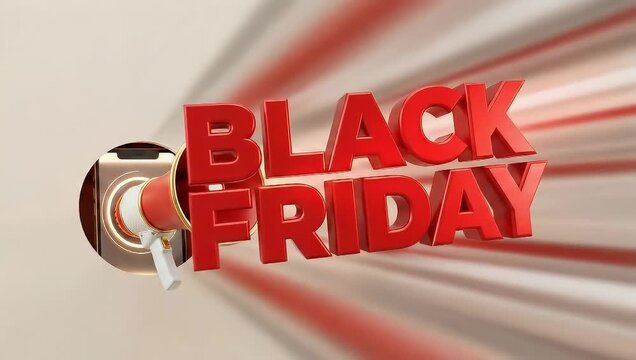 Black Friday Megaphone Announcement The Ultimate Shopping Event