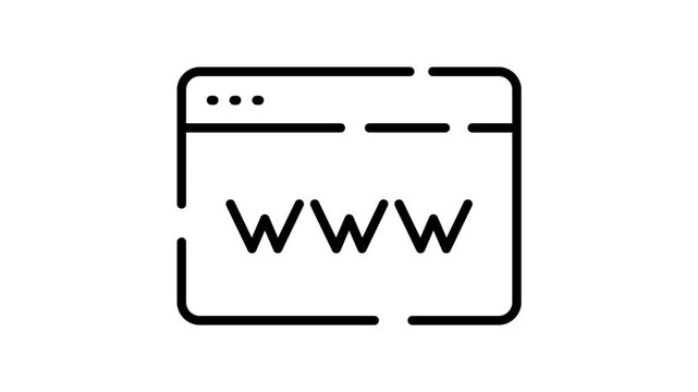 SEO and Marketing Icon animation. Animated line Marketing industry. SEO . White background and Outline motion graphic video